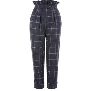 Top shop plaid navy pants